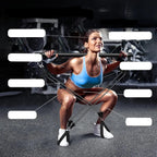 Conjunto de faixas de resistência com barra de fitness, treino, academia, puxar corda, yoga, tubo de látex, esportes, equipamento de exercício elástico para casa