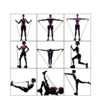Conjunto de faixas de resistência com barra de fitness, treino, academia, puxar corda, yoga, tubo de látex, esportes, equipamento de exercício elástico para casa